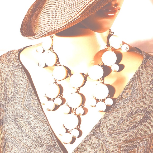 Statement Constellation Necklace, Ecru - Picture 2 of 7